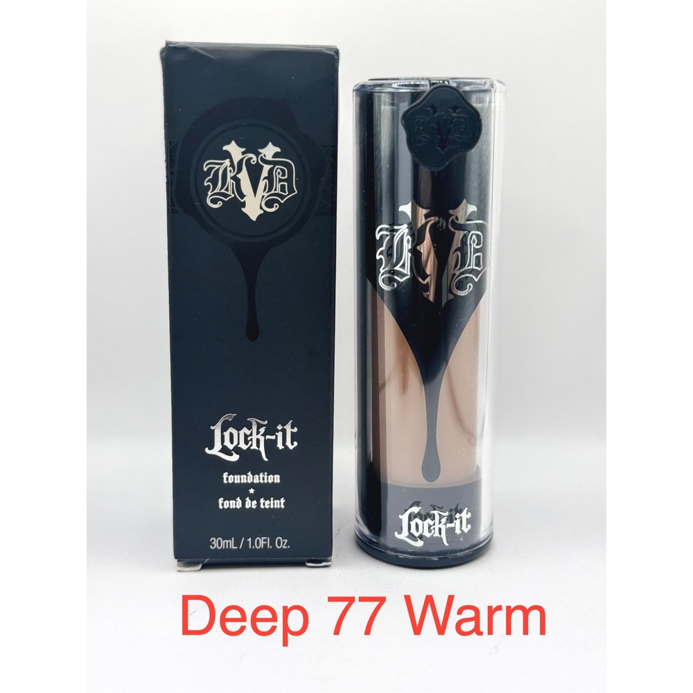 KVD Vegan Beauty Lock-It Foundation Deep 77 NEW